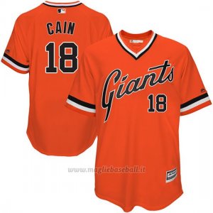 Maglia Baseball Uomo San Francisco Giants Matt Cain Arancione Turn Back The Clock