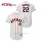 Maglia Baseball Uomo Houston Astros Josh Reddick 150th Aniversario Patch Flex Base Bianco