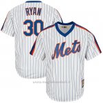 Maglia Baseball Uomo New York Mets Nolan Ryan Bianco Cooperstown Collezione