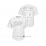 Maglia Baseball Uomo Minnesota Twins Mitch Garver 2019 Players Weekend Replica Bianco