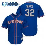 Maglia Baseball Uomo New York Mets Steven Matz 32 Blu Alterner Cool Base