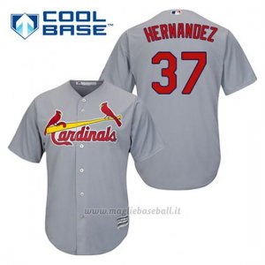 Maglia Baseball Uomo St. Louis Cardinals Keith Hernandez 37 Grigio Cool Base
