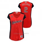 Maglia Baseball Donna Houston Houston Astros 2019 All Star Game Workout American League Alex Bregman Rosso