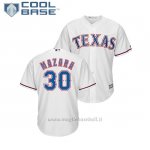 Maglia Baseball Uomo Texas Rangers Nomar Mazara Cool Base Majestic 1ªBianco
