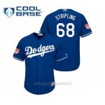 Maglia Baseball Uomo Los Angeles Dodgers Ross Stripling Cool Base Entrenamiento De Primavera 2019 Blu