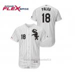 Maglia Baseball Uomo Chicago White Sox Daniel Palka 150th Aniversario Patch Flex Base Bianco Nero