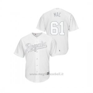 Maglia Baseball Hombre Kansas City Royals Kevin Mccarthy 2019 Players Weekend Mac Replica Bianco