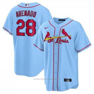 Maglia Baseball Uomo St. Louis Cardinals Nolan Arenado Alternato Replica Blu