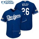 Maglia Baseball Uomo Los Angeles Dodgers 2017 Postseason Chase Utley Cool Base
