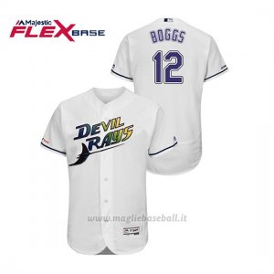 Maglia Baseball Uomo Tampa Bay Rays Wade Boggs Turn Back The Clock Flex Base Bianco