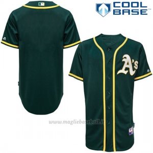 Maglia Baseball Uomo Oakland Athletics Majestic Verde Cool Base Big Tall