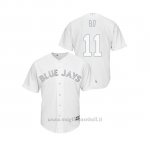 Maglia Baseball Uomo T Oronto Blue Jays Bo Bichette 2019 Players Weekend Replica Bianco