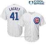 Maglia Baseball Uomo Chicago Cubs 41 John Lackey Majestic Bianco Cool Base