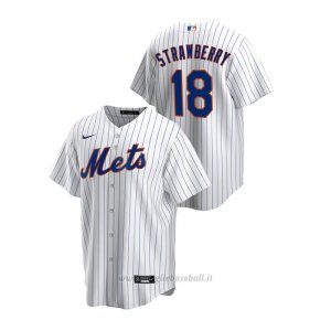 Maglia Baseball Uomo New York Mets Darryl Strawberry Replica Primera Bianco