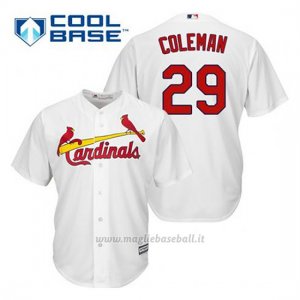Maglia Baseball Uomo St. Louis Cardinals Vince Coleman 29 Bianco 1ªCool Base