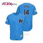 Maglia Baseball Uomo Miami Marlins Martin Prado Flex Base Entrenamiento De Primavera 2019 Blu