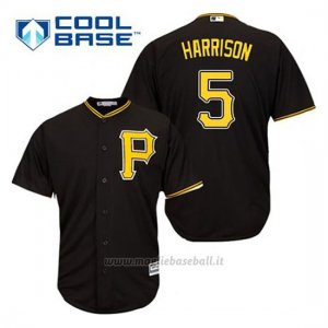 Maglia Baseball Uomo Pittsburgh Pirates Josh Harrison 5 Nero Alterner Cool Base