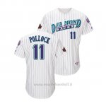 Maglia Baseball Uomo Arizona Diamondbacks A.j. Pollock Throwback 1998 Bianco