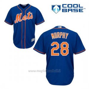Maglia Baseball Uomo New York Mets Daniel Murphy 28 Blu Alterner 1ªCool Base
