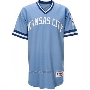 Maglia Baseball Uomo Kansas City Royals Light Blu Turn Back The Clock