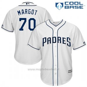 Maglia Baseball Uomo San Diego Padres 70 Manuel Margot Bianco 2017 Cool Base