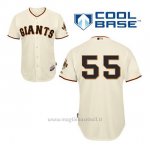 Maglia Baseball Uomo San Francisco Giants Tim Lincecum 55 Crema 1ªCool Base
