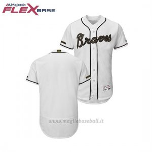 Maglia Baseball Uomo Atlanta Braves 2018 Dia de los Caidos Flex Base Bianco