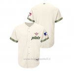 Maglia Baseball Hombre Seattle Mariners Turn Back The Clock Autentico Cream
