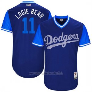 Maglia Baseball Uomo Los Angeles Dodgers 2017 Little League World Series Logan Forsythe Royal