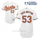 Maglia Baseball Uomo Baltimore Orioles 53 Zach Britton Bianco 1ªCool Base
