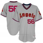 Maglia Baseball Uomo Los Angeles Angels Mensangels Kole Calhoun Grigio 1977 Turn Back The Clock