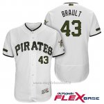 Maglia Baseball Uomo Pittsburgh Pirates Steven Brault Bianco 2018 1ªAlterner Flex Base