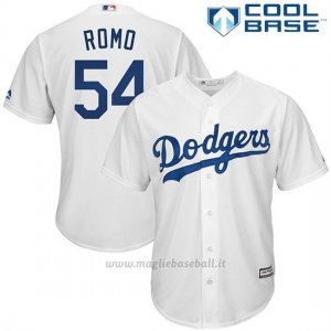Maglia Baseball Uomo Los Angeles Dodgers Sergio Romo Bianco Cool Base