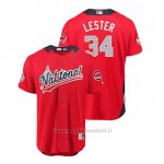 Maglia Baseball Uomo All Star Game Chicago Cubs Jon Lester 2018 1ªRun Derby National League Rosso