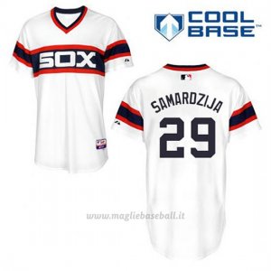 Maglia Baseball Uomo Chicago White Sox Jeff Samardzija 29 Bianco Alterner Cool Base