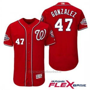 Maglia Baseball Uomo Washington Nationals Gio Gonzalez Scarlet 2018 All Star Alterner Flex Base