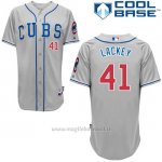 Maglia Baseball Uomo Chicago Cubs 41 John Lackey Autentico Collezione Grigio Cool Base