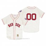 Maglia Baseball Uomo Boston Red Sox Personalizzate Autentico Primera 1939 Crema