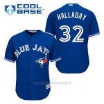 Maglia Baseball Uomo Toronto Blue Jays Roy Halladay 32 Blu Alterner Cool Base
