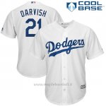 Maglia Baseball Uomo Los Angeles Dodgers 21 Yu Darvish Biancoplayer Cool Base