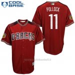 Maglia Baseball Uomo Arizona Diamondbacks 11 A.j. Pollock 2017 Allenamento Primaverile Cool Base
