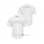 Maglia Baseball Hombre San Diego Padres 7 Manuel Margot 2019 Players Weekend Replica Bianco