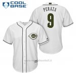 Maglia Baseball Uomo Cincinnati Reds 9 Jose Peraza Bianco2018 Alterner Cool Base