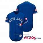 Maglia Baseball Uomo TOrnto Blue Jays 2018 Stars & Stripes Flex Base Royal