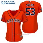 Maglia Baseball Donna Houston Astros 2017 World Series Campione Ken Giles Arancione Cool Base