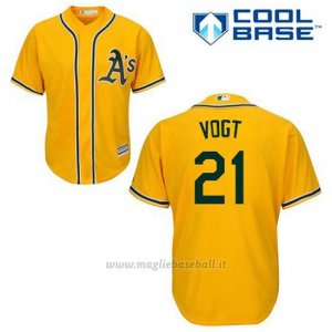 Maglia Baseball Uomo Oakland Athletics Stephen Vogt 21 Or Alterner Cool Base