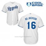 Maglia Baseball Uomo Kansas City Royals Bo Jackson 16 Bianco 1ªCool Base