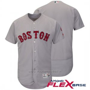 Maglia Baseball Uomo Boston Red Sox Grigio Autentico Collezione Flex Base