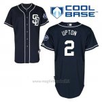 Maglia Baseball Uomo San Diego Padres B.j. Upton 2 Blu Blu Alterner Cool Base