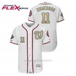 Maglia Baseball Uomo Washington Nationals 11 Ryan Zimmerman 2019 Gold Program Flex Base Bianco